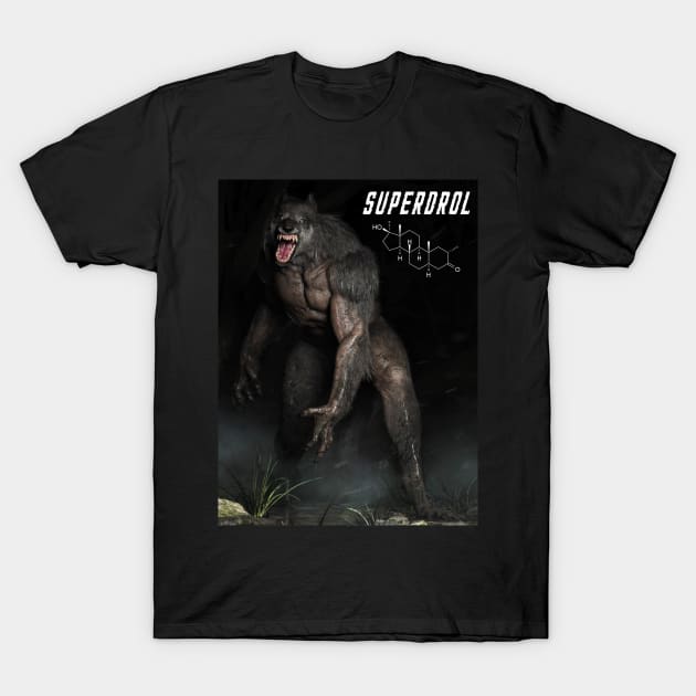 Superdrol - Werewolf T-Shirt by Roidula